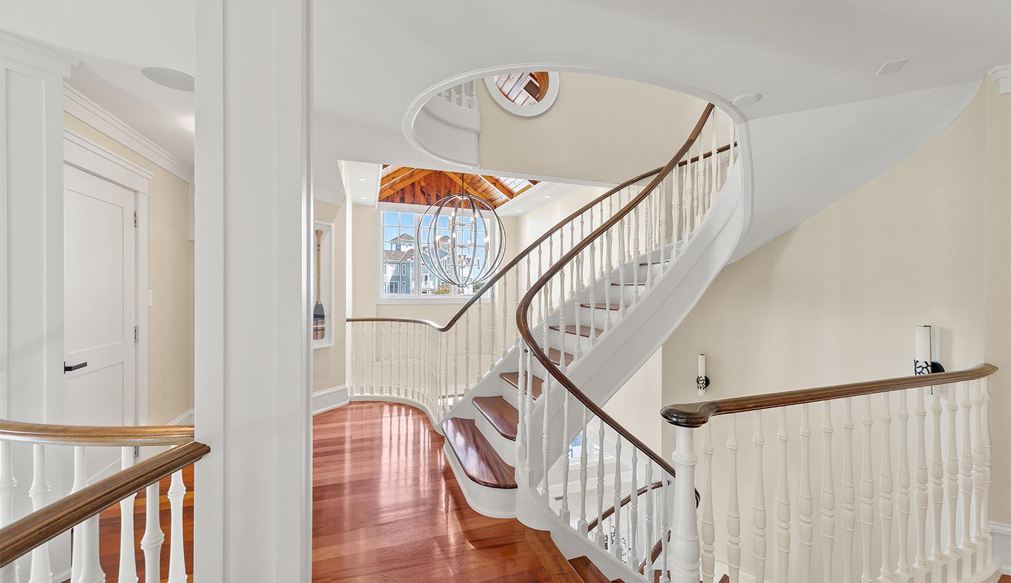 a staircase leading to the second floor of a house