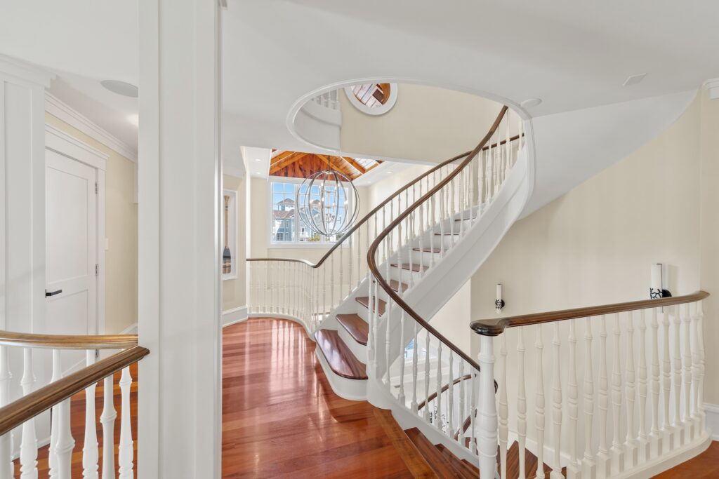 a staircase leading to the second floor of a house