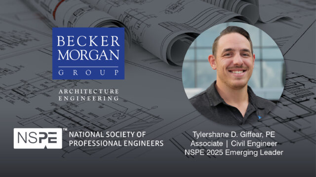 a business card with a picture of a construction engineer